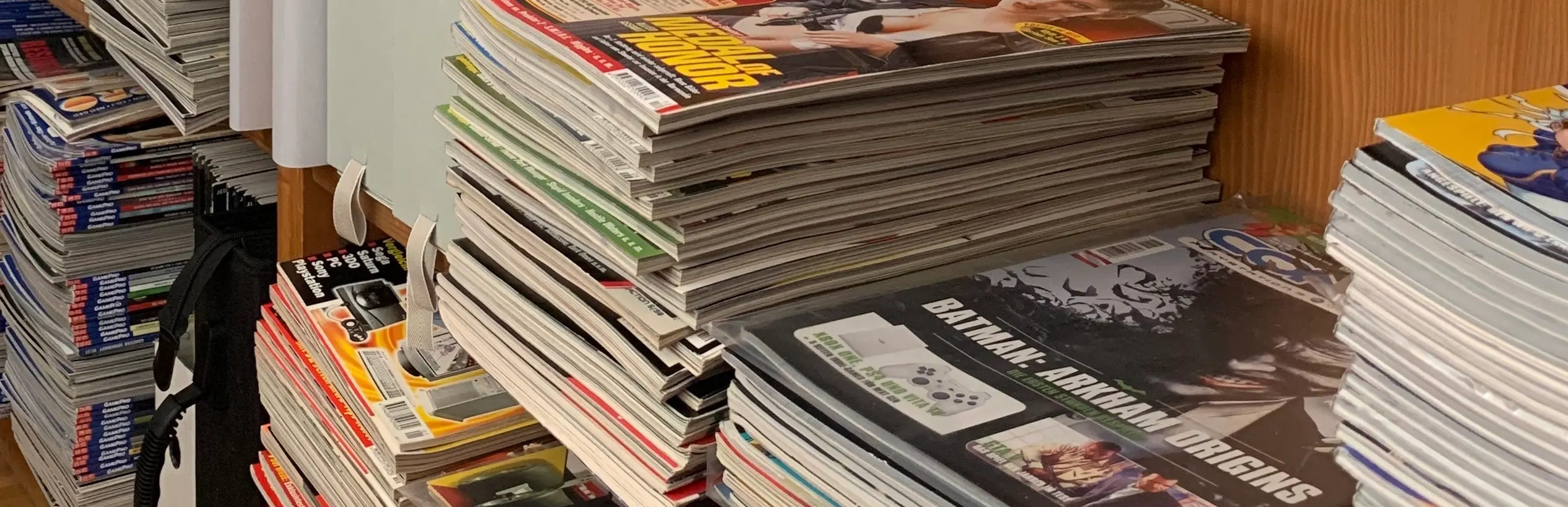 Gaming Magazines on a Shelf